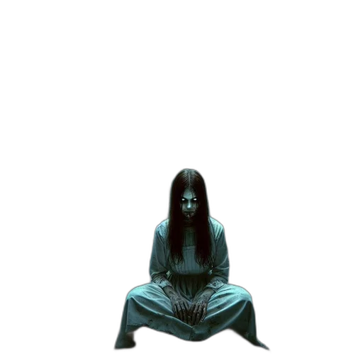 creature, hair, mask, dress transparent PNG cut-out