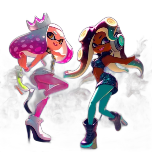 concept art, pixel art, vaporwave, watercolor transparent PNG cut-out