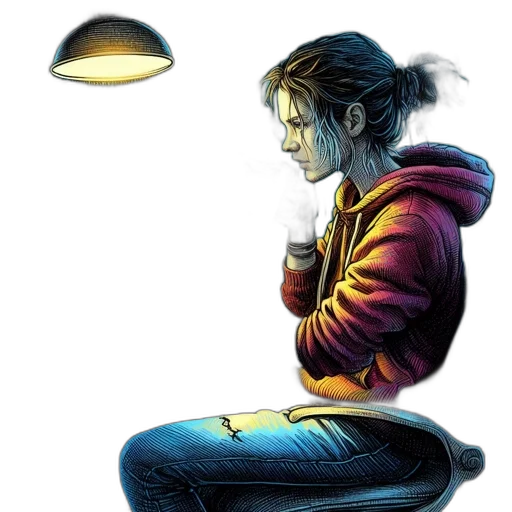 jacket, comic book art, concept art, fantasy art transparent PNG cut-out