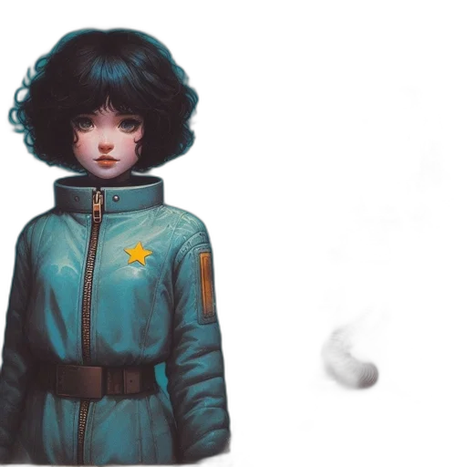 jacket, robot, face, creature transparent PNG cut-out