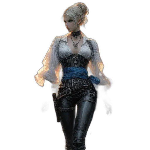 jacket, dress, staff, concept art transparent PNG cut-out