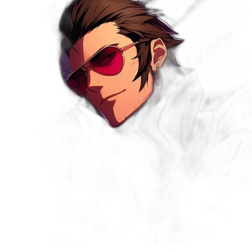 mask, face, hair, jacket transparent PNG cut-out