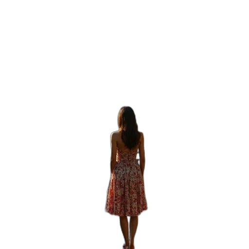 dress, staff, robot, hair transparent PNG cut-out