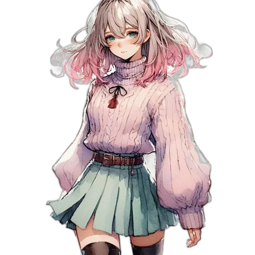 dress, creature, jacket, flower transparent PNG cut-out