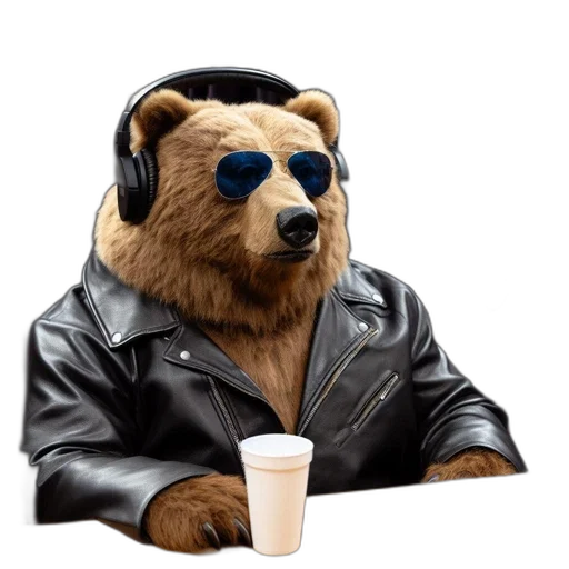 jacket, animal, concept art, vaporwave transparent PNG cut-out