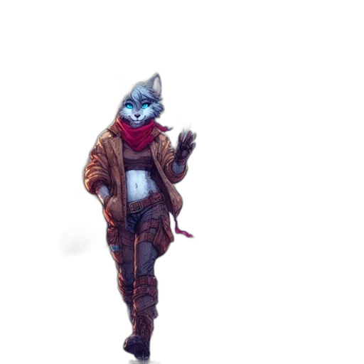 jacket, staff, animal, creature transparent PNG cut-out