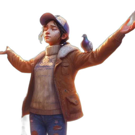 jacket, concept art, 3d render, photorealistic transparent PNG cut-out