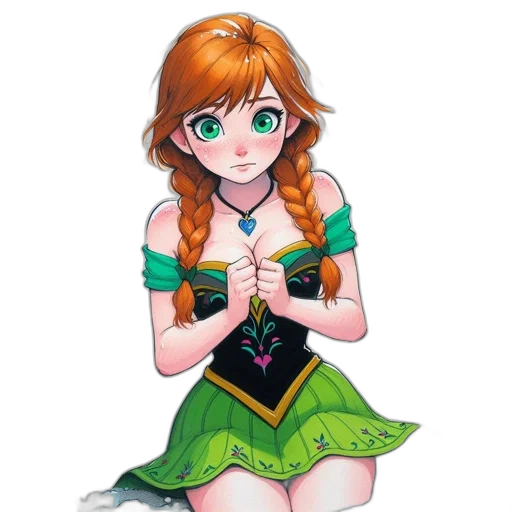 dress, staff, jewelry, face transparent PNG cut-out