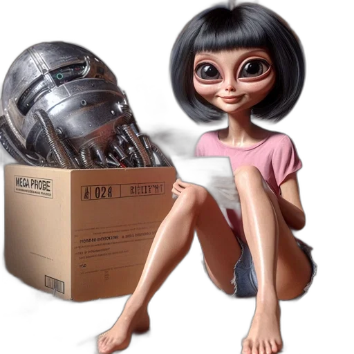 robot, furniture, creature, concept art transparent PNG cut-out