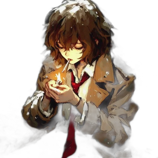 jacket, mask, staff, weapon transparent PNG cut-out