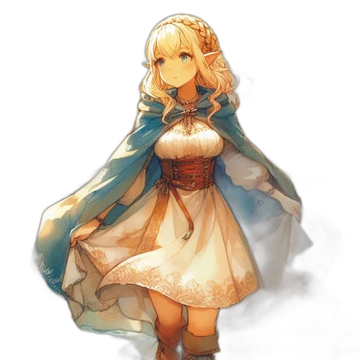 dress, crown, staff, sword transparent PNG cut-out