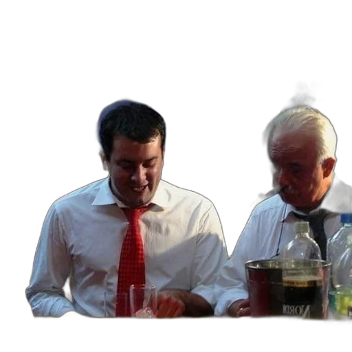 food, staff, two, men transparent PNG cut-out
