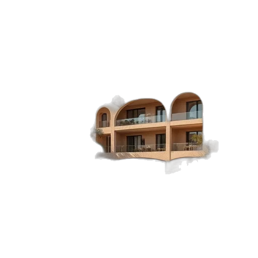 building, furniture, 3d render, photorealistic transparent PNG cut-out