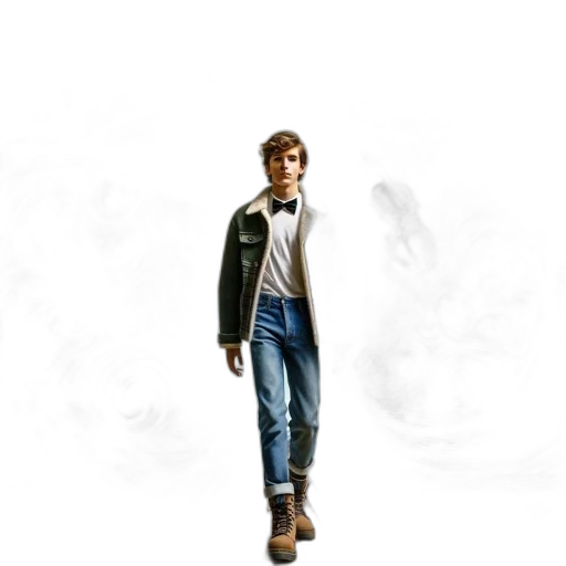 jacket, shoes, robot, concept art transparent PNG cut-out