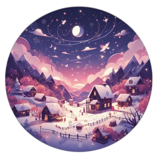 concept art, fantasy art, watercolor, snow transparent PNG cut-out