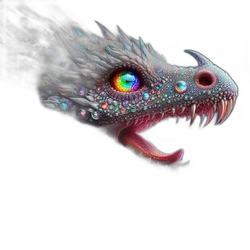 dragon, creature, staff, animal transparent PNG cut-out