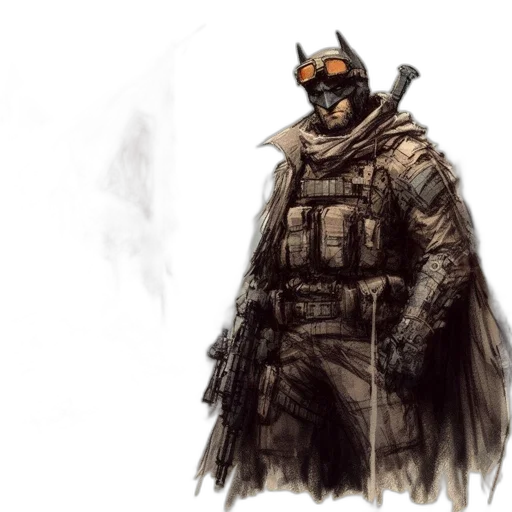 mask, concept art, comic book art, fantasy art transparent PNG cut-out