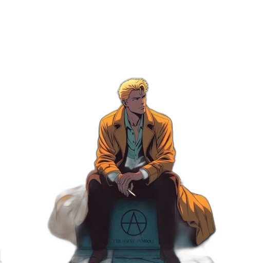 jacket, staff, robot, concept art transparent PNG cut-out