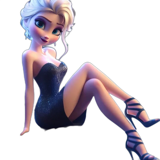 dress, 3d render, concept art, cartoon transparent PNG cut-out