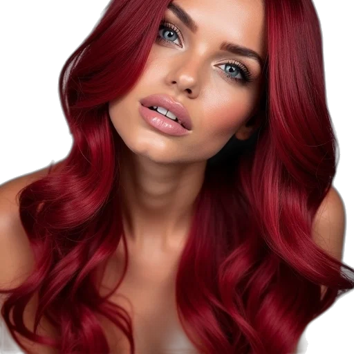 hair, photorealistic, 3d render, cartoon transparent PNG cut-out