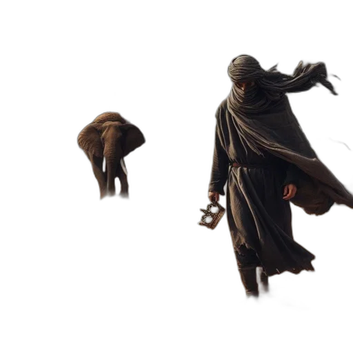 creature, mask, weapon, staff transparent PNG cut-out