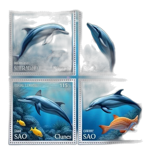 concept art, photorealistic, underwater, four transparent PNG cut-out