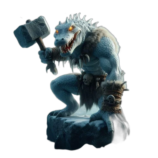 dragon, creature, staff, weapon transparent PNG cut-out