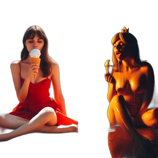 photorealistic, concept art, 3d render, oil painting transparent PNG cut-out
