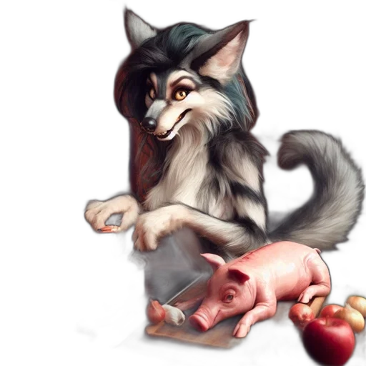 animal, concept art, watercolor, fantasy art transparent PNG cut-out