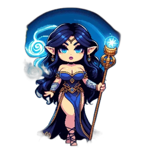 staff, fantasy art, pixel art, concept art transparent PNG cut-out