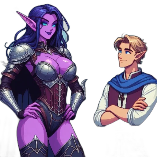 fantasy art, concept art, pixel art, comic book art transparent PNG cut-out