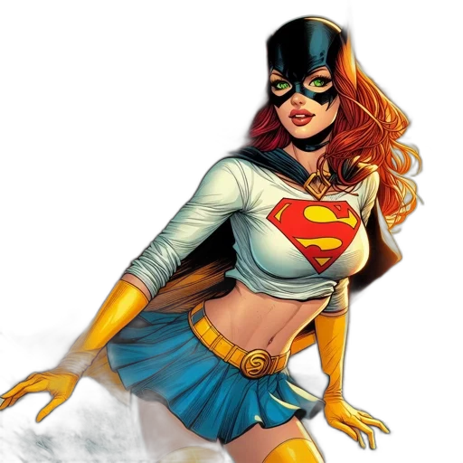 comic book art, concept art, cartoon, superhero transparent PNG cut-out