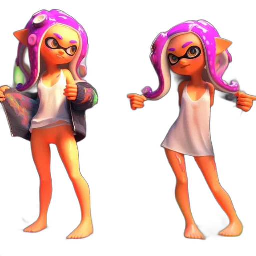 dress, jacket, weapon, 3d render transparent PNG cut-out