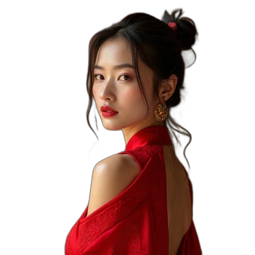 dress, dragon, jewelry, photorealistic transparent PNG cut-out
