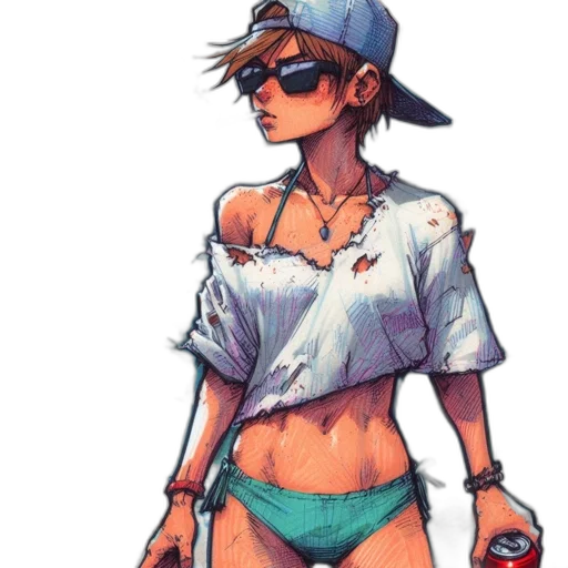 hat, jacket, staff, concept art transparent PNG cut-out