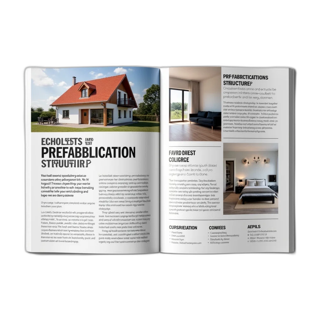 3d render, brochure, prefabricated, structure transparent PNG cut-out