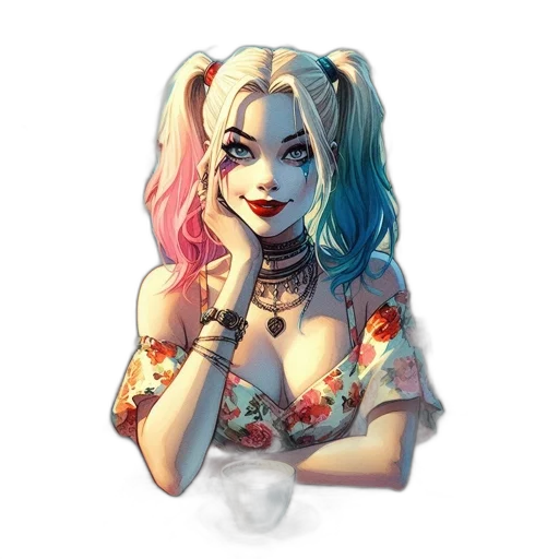 jewelry, face, comic book art, concept art transparent PNG cut-out