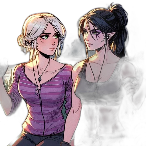 concept art, fantasy art, comic book art, anime transparent PNG cut-out