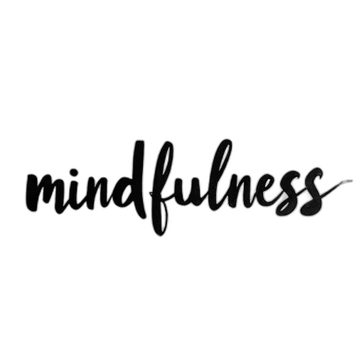 word, mindfulness, written, black transparent PNG cut-out