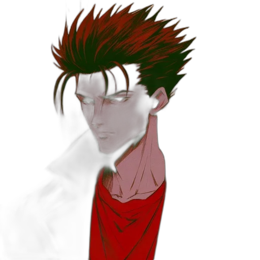 jacket, face, staff, creature transparent PNG cut-out