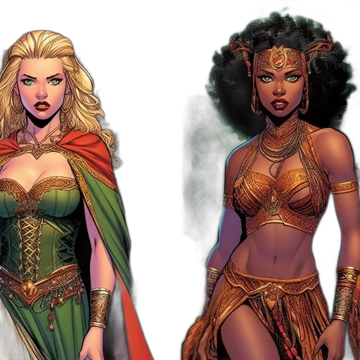 comic book art, concept art, fantasy art, earth tones transparent PNG cut-out