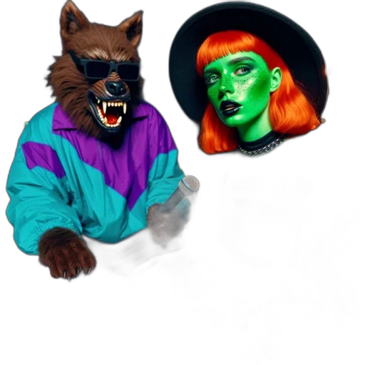 jacket, mask, creature, concept art transparent PNG cut-out