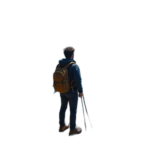 jacket, staff, umbrella, weapon transparent PNG cut-out