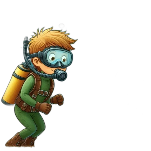 jacket, mask, staff, robot transparent PNG cut-out