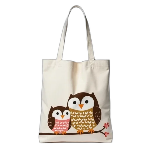 white, tote, bag, pattern transparent PNG cut-out