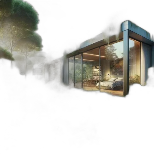 building, 3d render, concept art, photorealistic transparent PNG cut-out