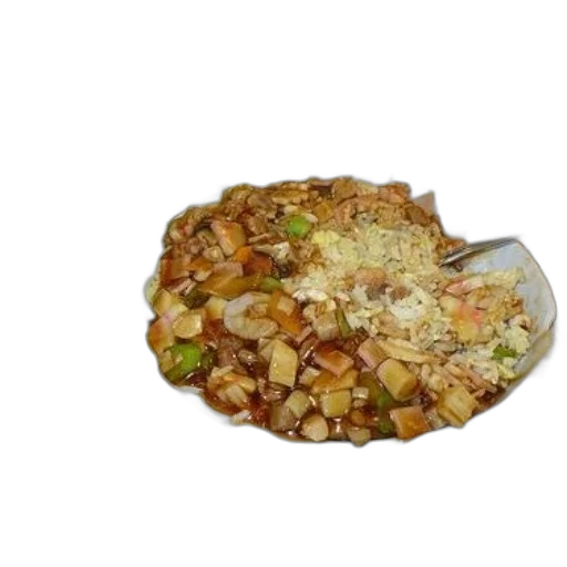 food, crown, 3d render, photorealistic transparent PNG cut-out