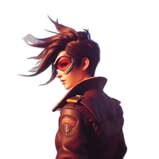 jacket, face, staff, weapon transparent PNG cut-out