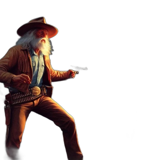 weapon, jacket, staff, hat transparent PNG cut-out