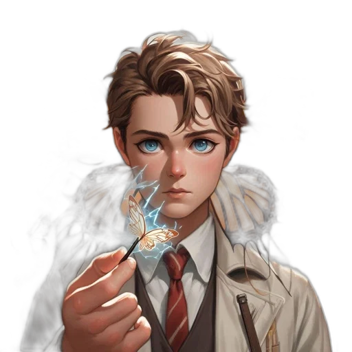 staff, jacket, weapon, face transparent PNG cut-out